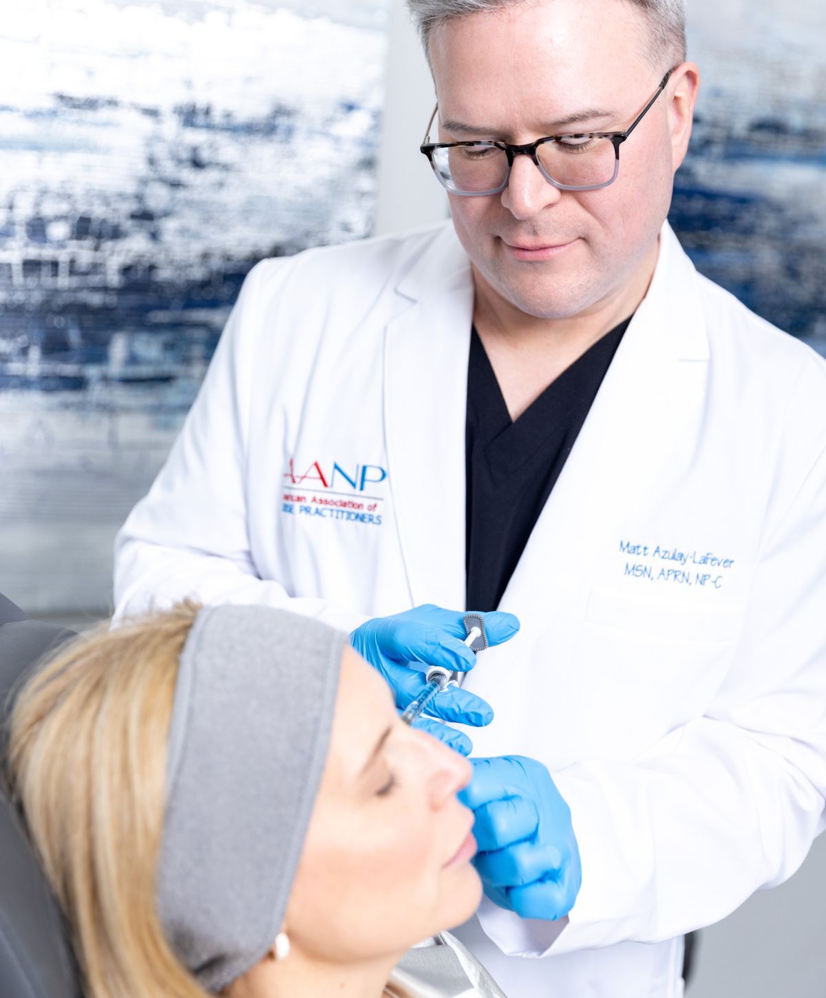 Franklin Kybella patient receiving an injection