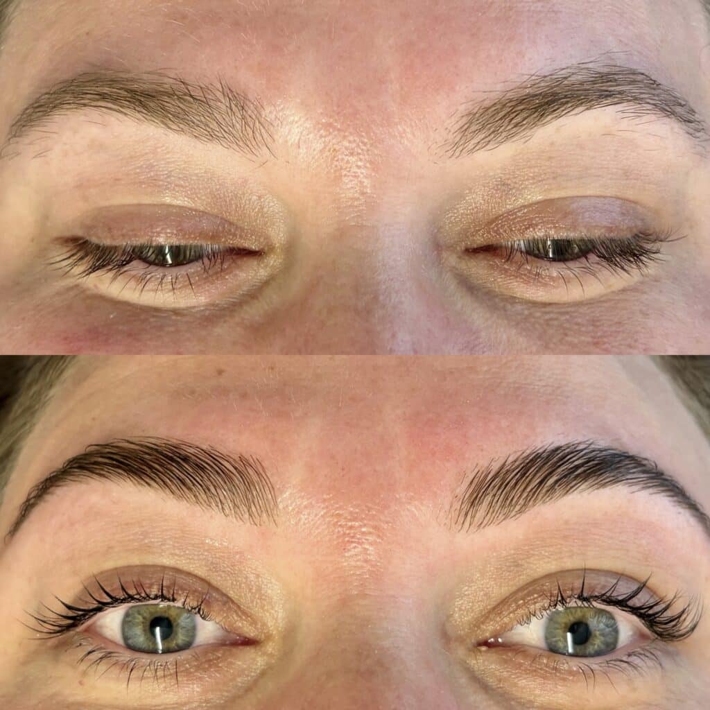 Before and After Image: Lash Lift & Tint, Brow Lamination and Tint - right-front-oblique
